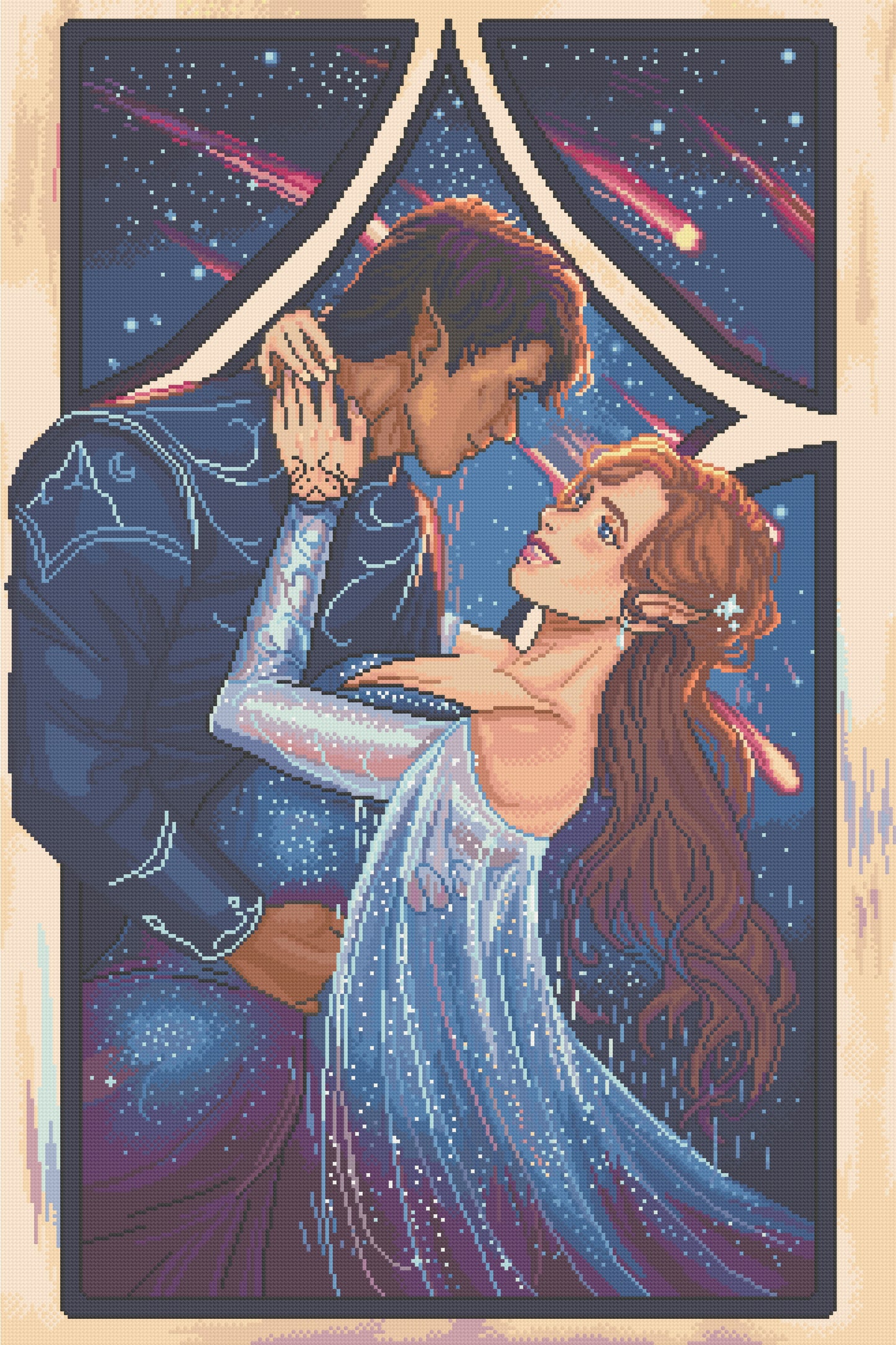 Starlit Lovers | Pixel Charted | Limited Edition