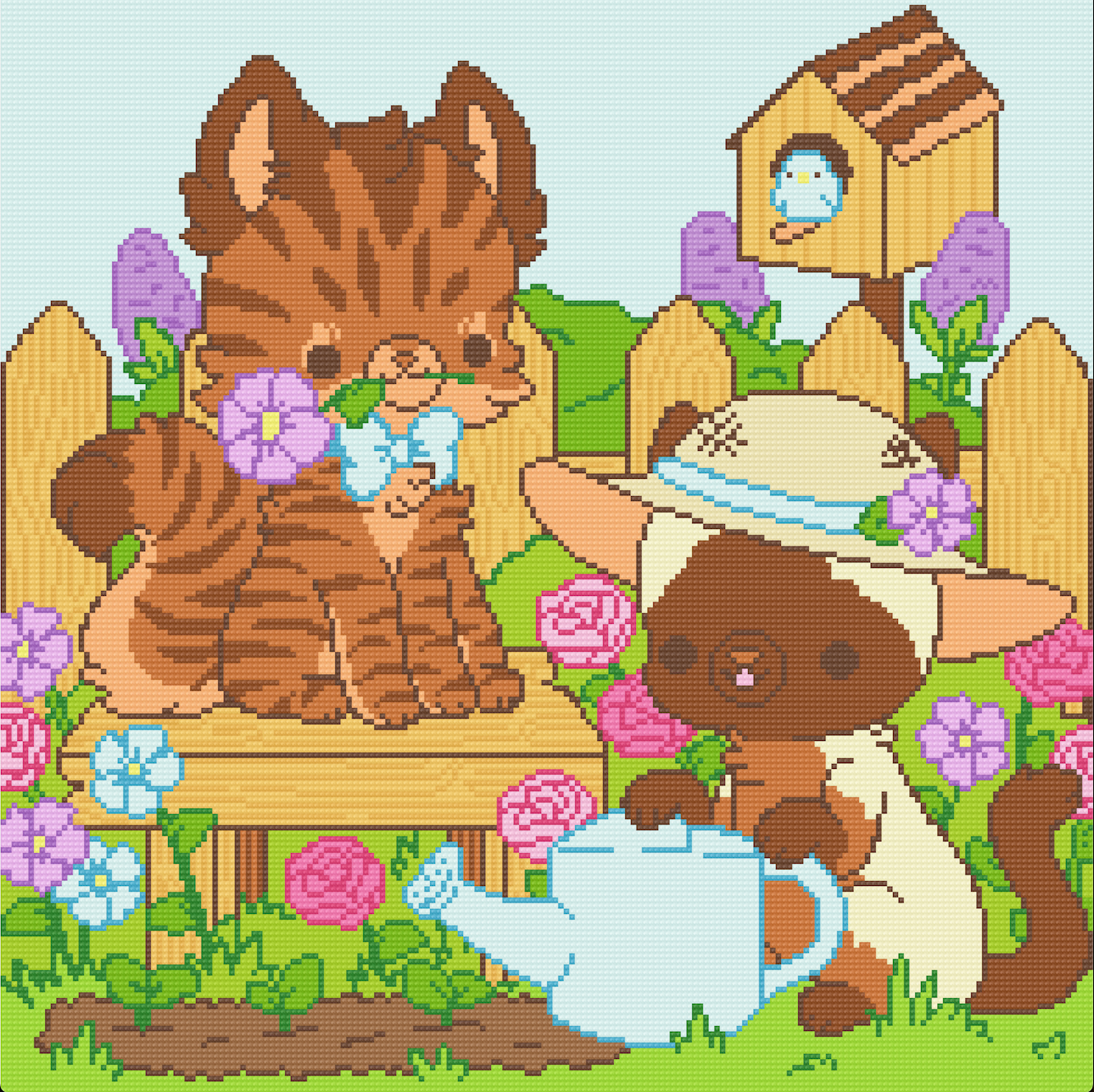 Sophie And Snickers | Pixel Charted – Jaded Gem Shop