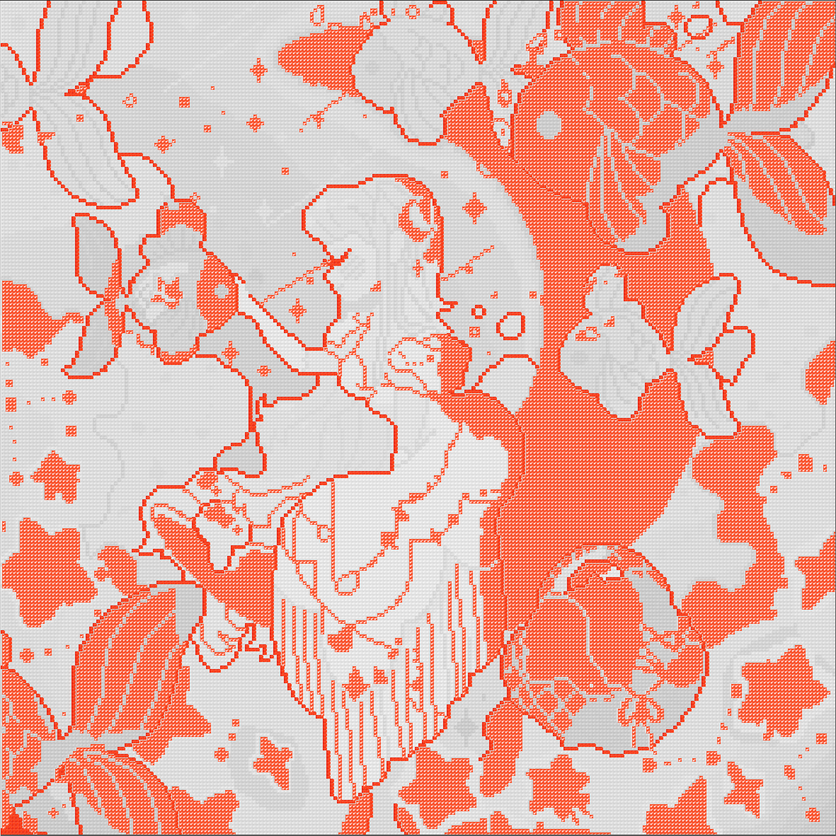 Goldies And The Moon | Pixel Charted