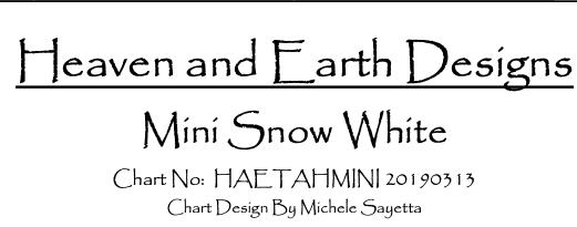 "Mini Snow White" set of Drills and Blank Canvas for Val Calle