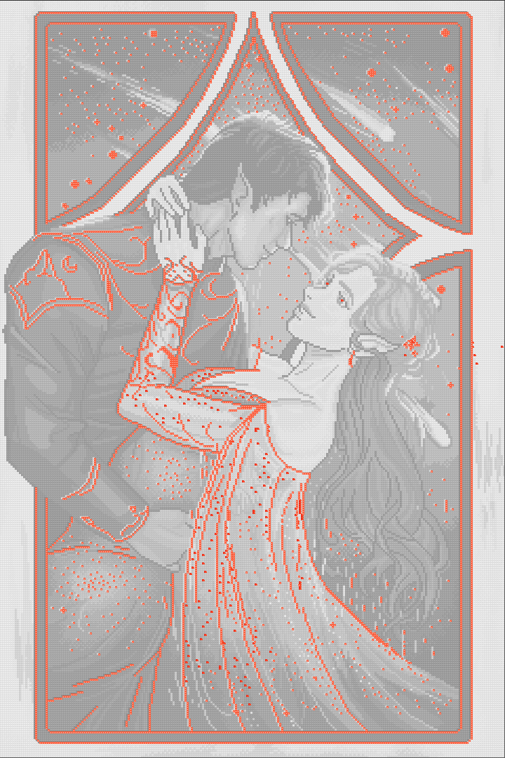 Starlit Lovers | Pixel Charted | Limited Edition