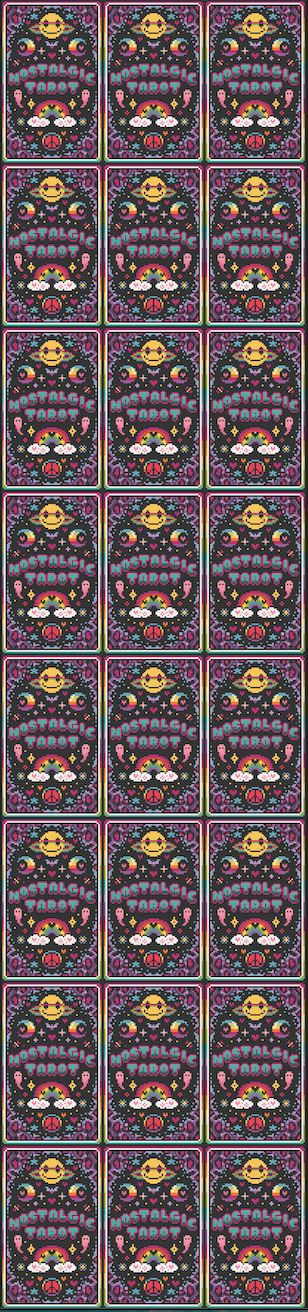 Nostalgic Tarot | Pixel Charted | Back
