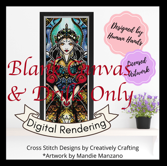 Fairest of Them All | full set of drills and blank canvas for Creatively Stitching