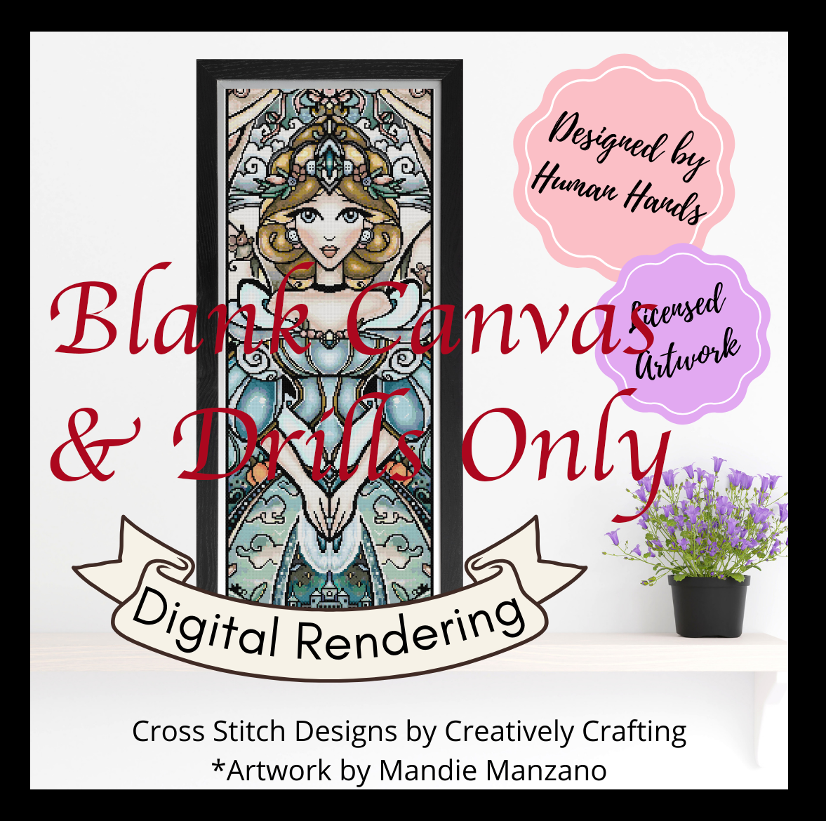 Clock Strikes Twelve | full set of drills and blank canvas for Creatively Stitching