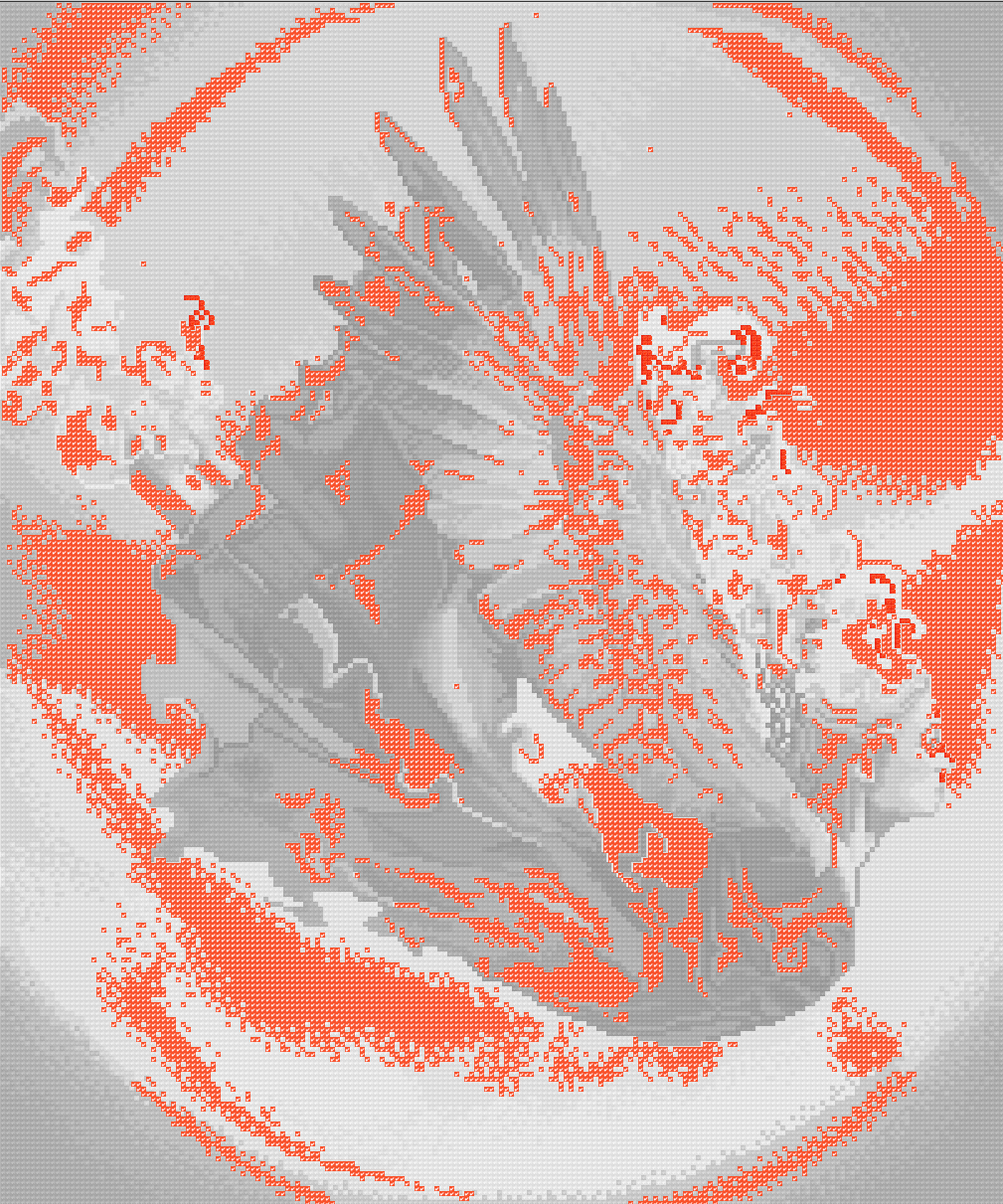 Fire Bird | Pixel Charted