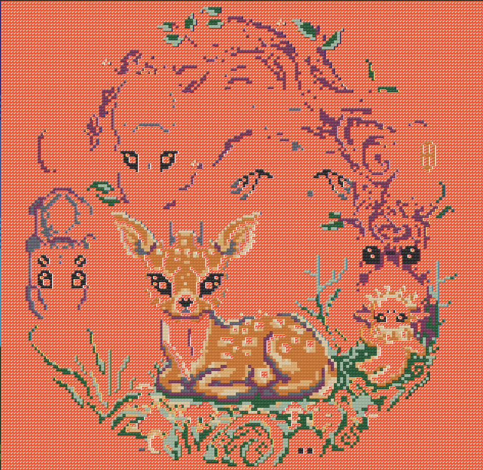 Little Deer And Forest Creatures | Pixel Charted