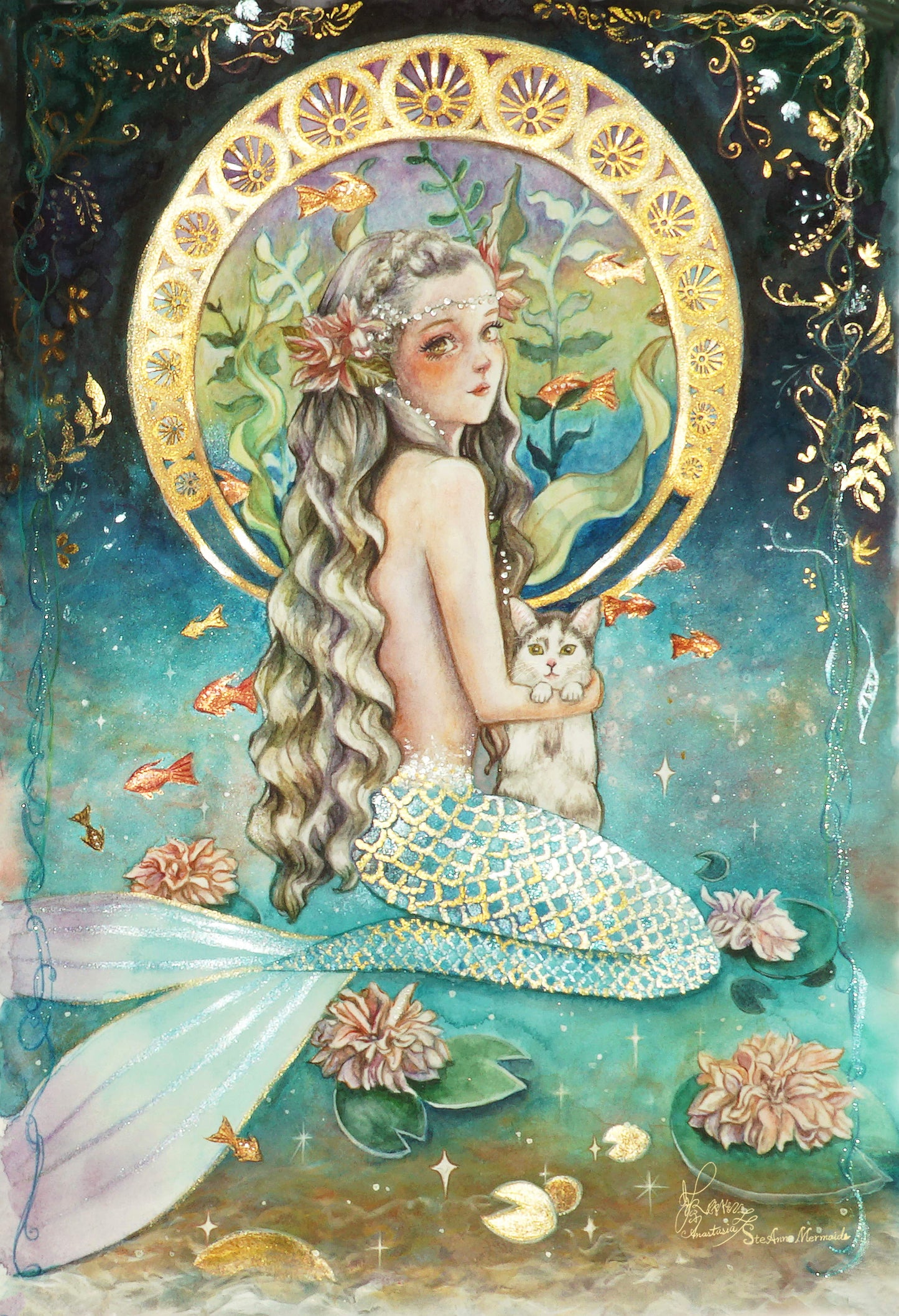 "Art Nouveau" Artist: Ste.Anne.Mermaid | JadedGemShop Diamond Painting Kit