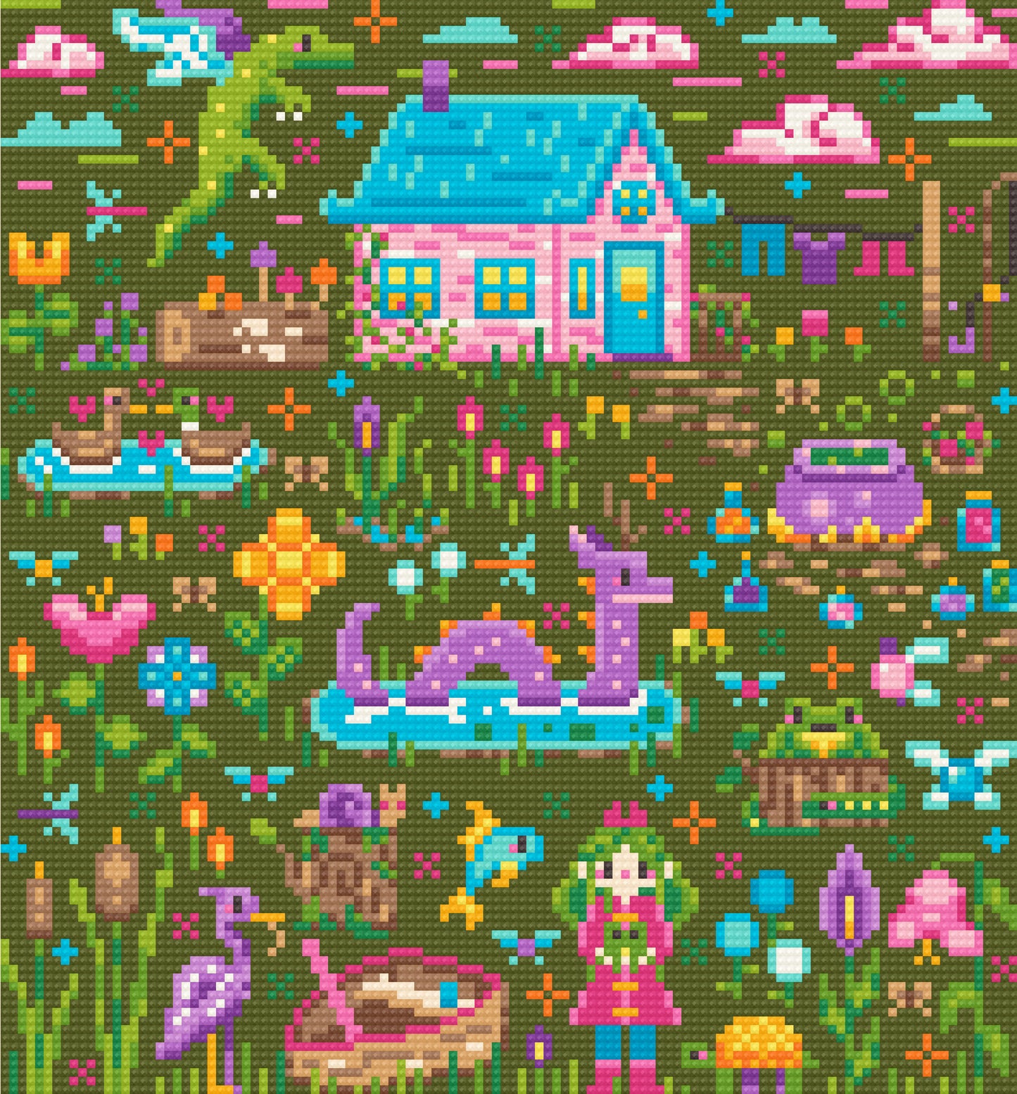 Swamp Magic | Pixel Charted | Ready To Ship