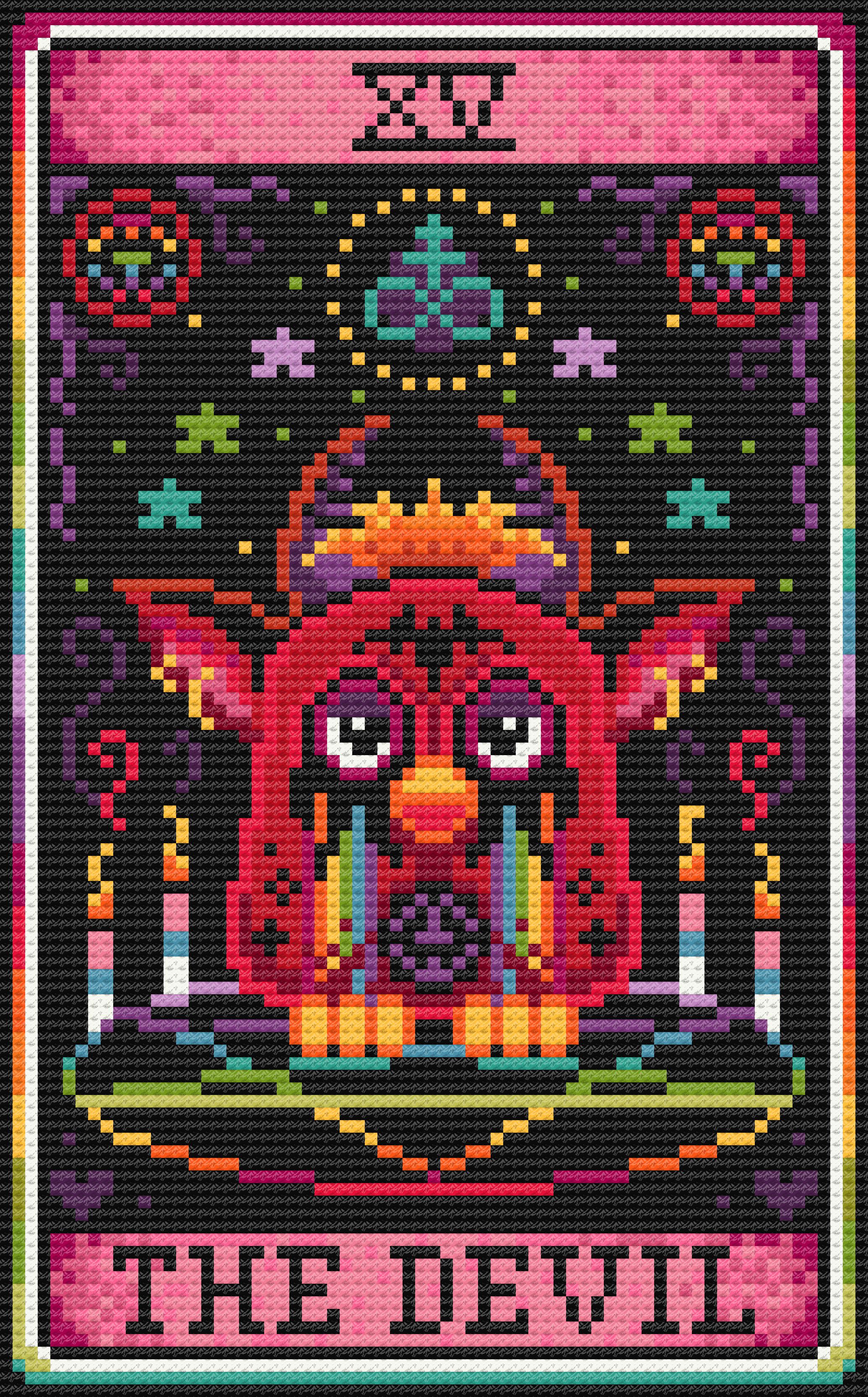 The Devil XV | Pixel Charted – Jaded Gem Shop