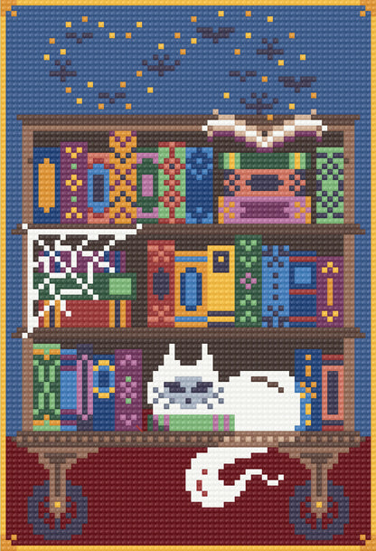 Midnight Book Cart | Pixel Charted