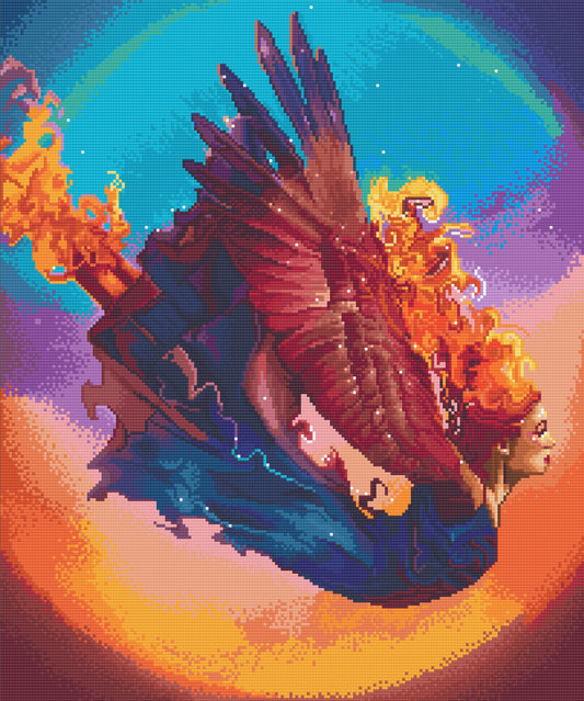Fire Bird | Pixel Charted