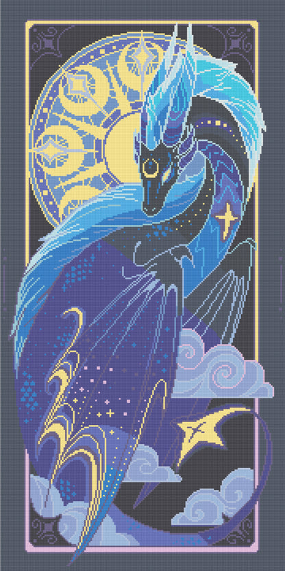 Dragon Of The Night | Pixel Charted | Ready To Ship