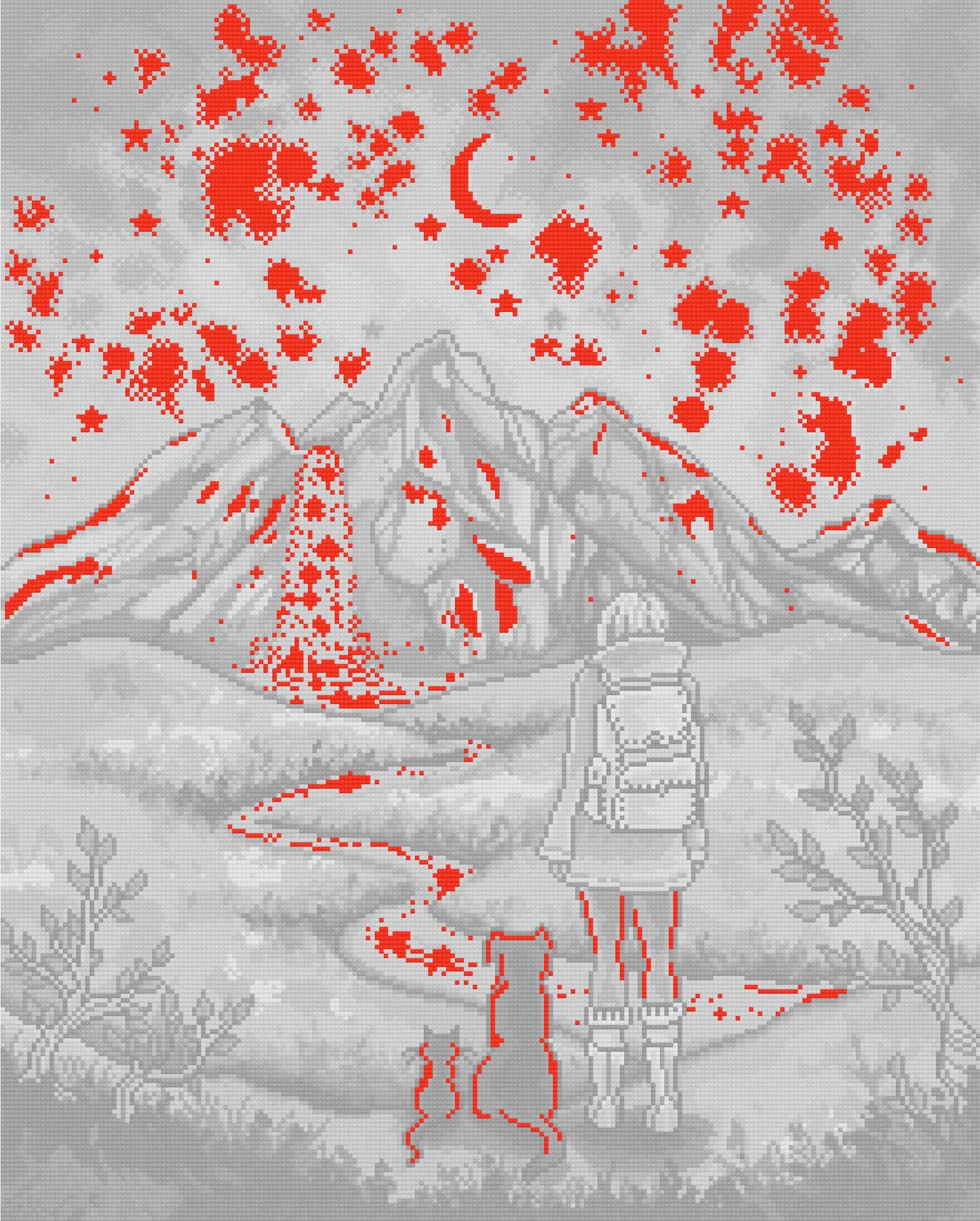 Mountains And Stars | Pixel Charted | Ready To Ship