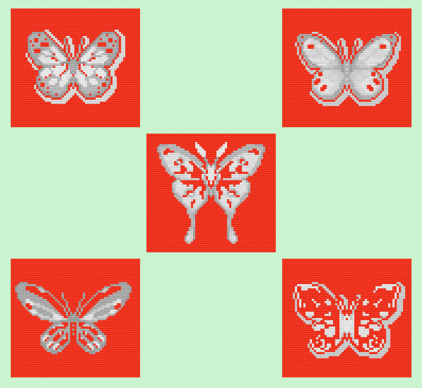 Butterflys | Pixel Charted | Ready To Ship