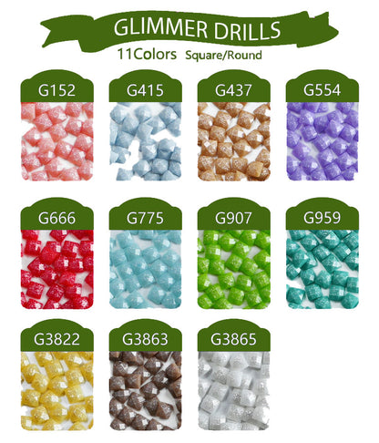 Glimmer Drills 5G sets DMC RESIN Diamond Painting Drills | Ready to Ship