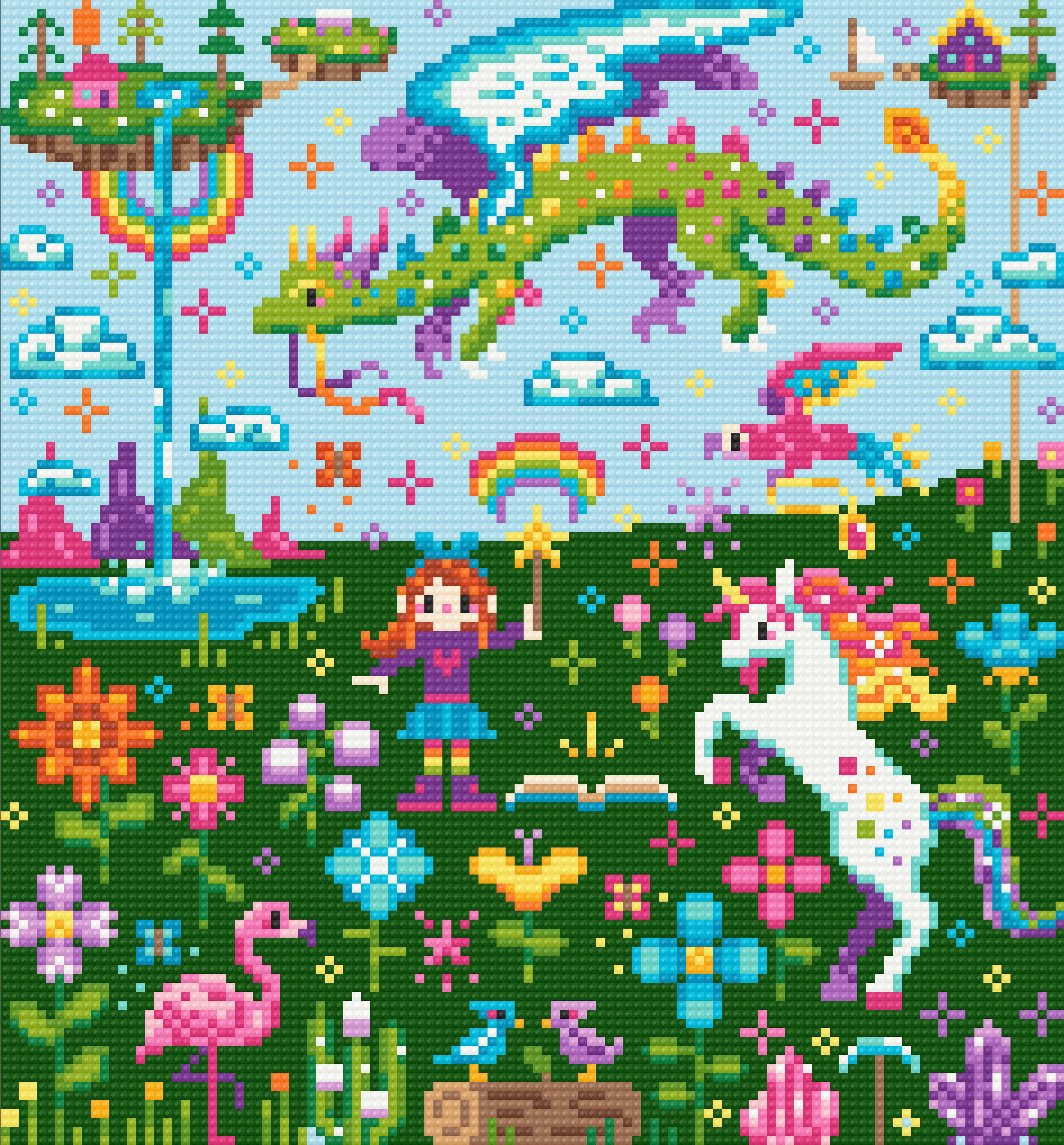 Rainbow Magic | Pixel Charted – Jaded Gem Shop