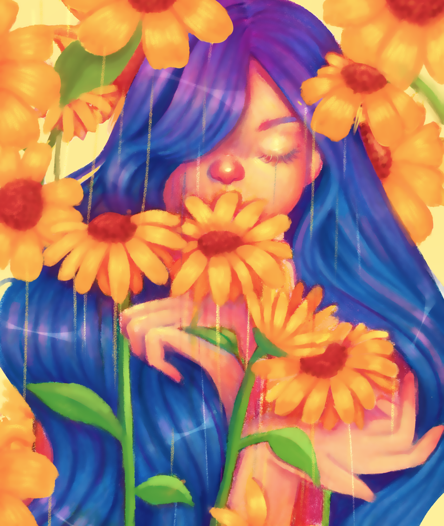 "Smells Like Sunshine" Artist: BNGS art | JadedGemShop Diamond Painting Kit