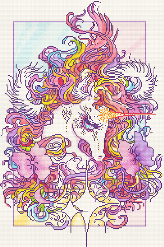 Rainbow Unicorn | Pixel Charted