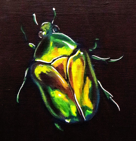 "Green Beetle" Artist: Arielle Margason | JadedGemShop Diamond Painting Kit