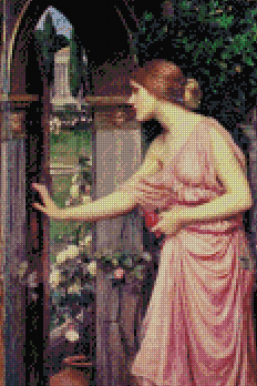 "Psyche entering Cupid's Garden" Artist: John William Waterhouse | JadedGemShop Diamond Painting Kit