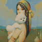 "A Girl And Her Poodle" Artist: Anky Moore | JadedGemShop Diamond Painting Kit