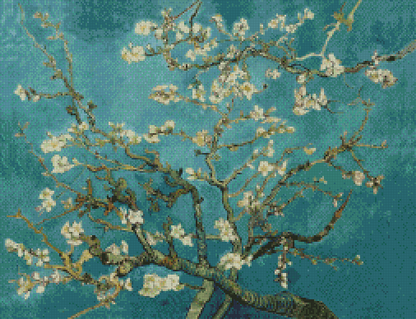 "Almond Blossoms" Artist: Van Gogh | JadedGemShop Diamond Painting Kit