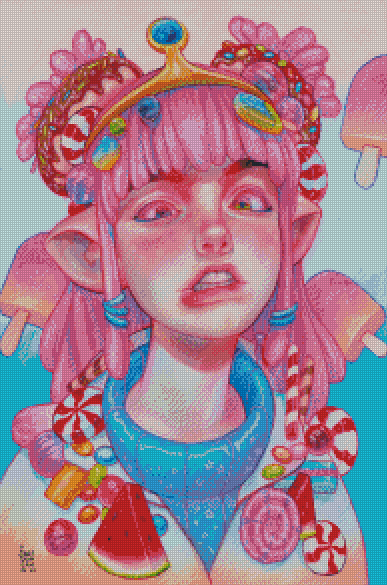 "Bubblegum Princess" Artist: Jdart | JadedGemShop Diamond Painting Kit