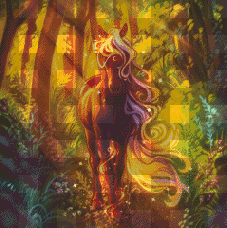 "In The Middle Of The Forest" Artist: Martith | JadedGemShop Diamond Painting Kit