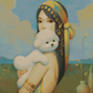 "A Girl And Her Poodle" Artist: Anky Moore | JadedGemShop Diamond Painting Kit