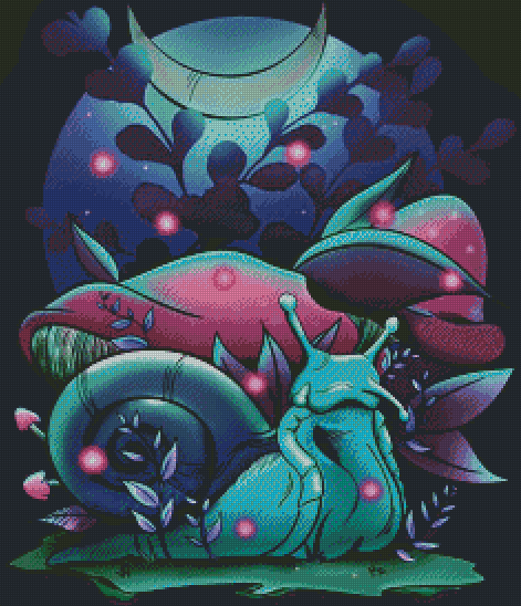Cosmic Snail Artist: Olivia Gallagher  JadedGemShop Diamond Paintin –  Jaded Gem Shop