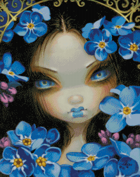 "Language Of Flowers 1" Artist: Jasmine Becket-Griffith| JadedGemShop Diamond Painting Kit
