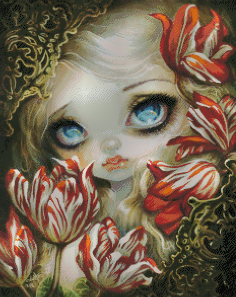 "Language Of Flowers 4" Artist: Jasmine Becket-Griffith| JadedGemShop Diamond Painting Kit