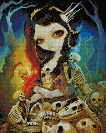 "Princess of Bones" Artist: Jasmine Becket-Griffith | JadedGemShop Diamond Painting Kit
