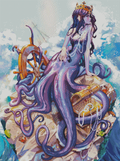 "Octopus Lady" Artist: Toshia San | JadedGemShop Diamond Painting Kit