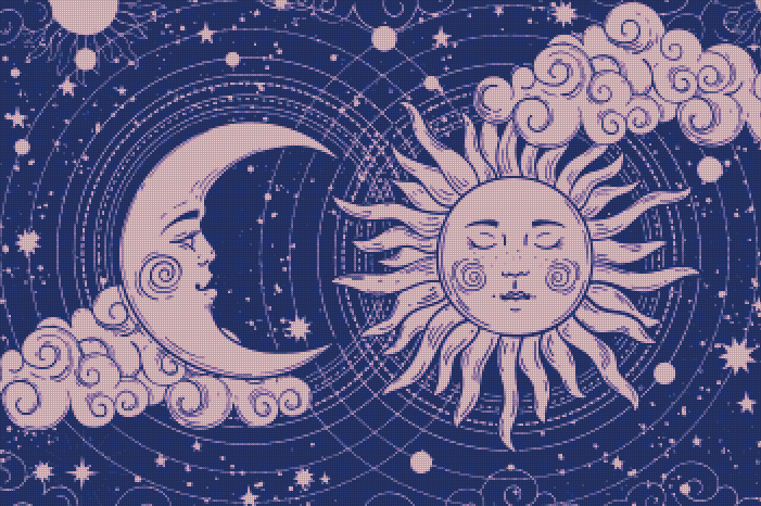 "Sun, Moon, and Stars" | JadedGemShop Diamond Painting Kit