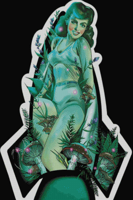 "Rocket Babe" Artist: Olivia Gallagher | JadedGemShop Diamond Painting Kit