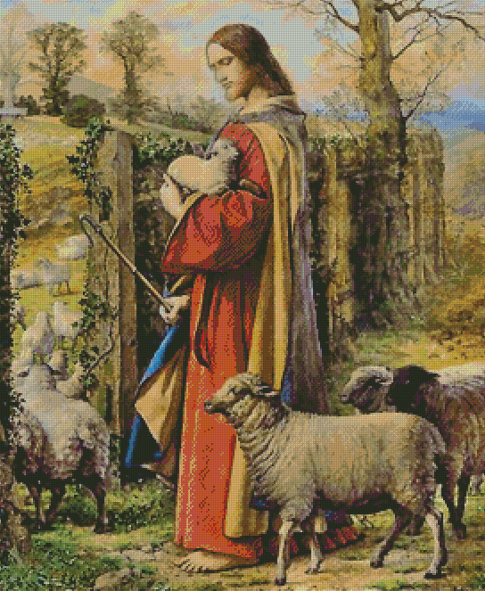 "The Good Shepherd" Artist: Dyce William | JadedGemShop Diamond Painting Kit