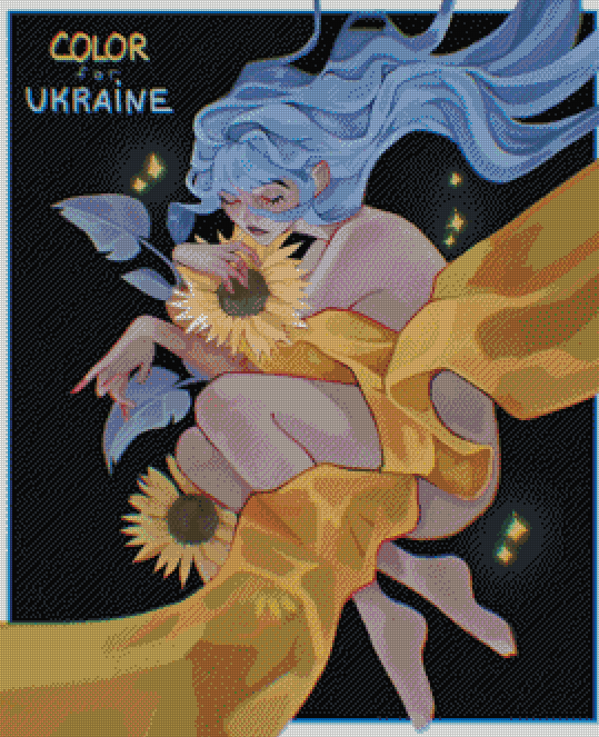 "Color For Ukraine" Artist: Ann.therosee | JadedGemShop Diamond Painting Kit