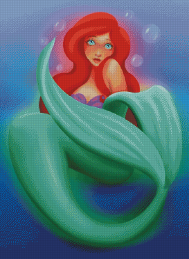 "Neon Mermaid" Artist: Arielle Margason | JadedGemShop Diamond Painting Kit