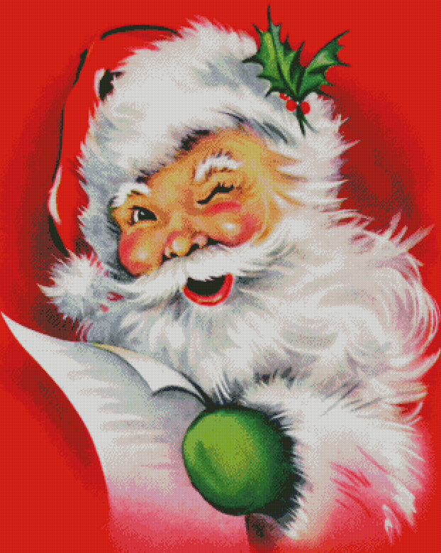 "Santas List" Artist: Public Domain | JadedGemShop Diamond Painting Kit