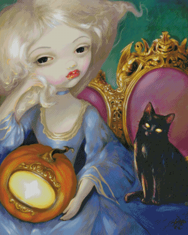 "Les Vampires Lanterne Citrouille" ArtisJasmine Becket-Griffith:  | JadedGemShop Diamond Painting Kit