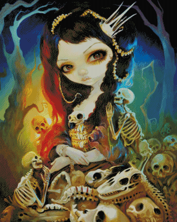 "Princess of Bones" Artist: Jasmine Becket-Griffith | JadedGemShop Diamond Painting Kit