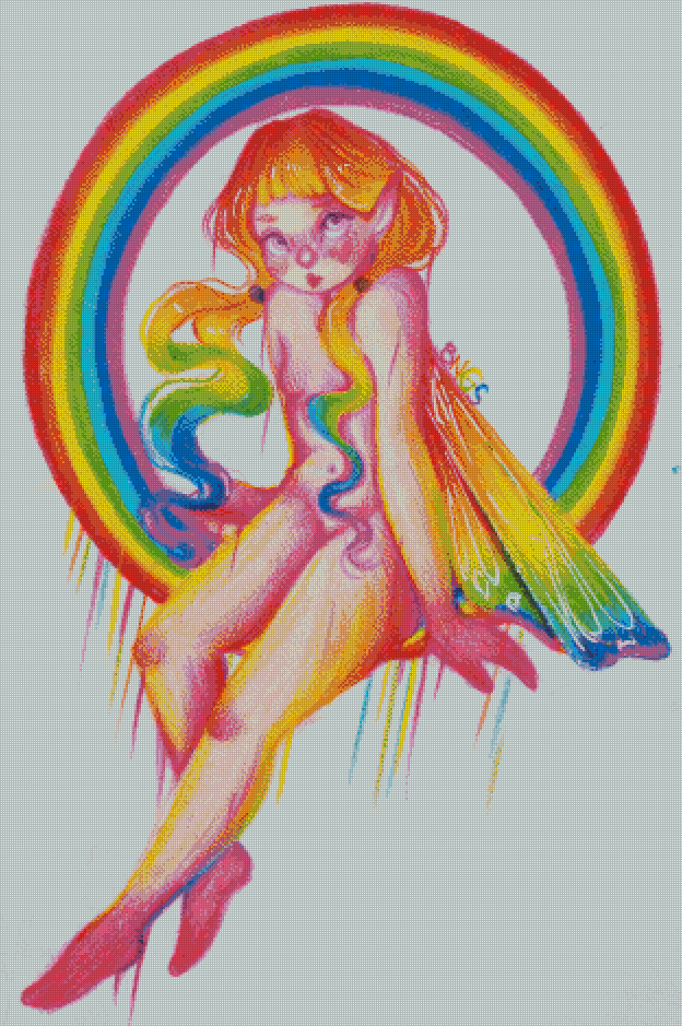 "Rainbow Fae" Artist: BNGSart | JadedGemShop Diamond Painting Kit