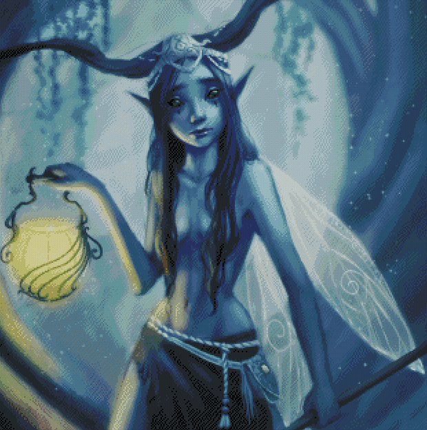 "Fairy Huntress" Artist: Hashauna | JadedGemShop Diamond Painting Kit