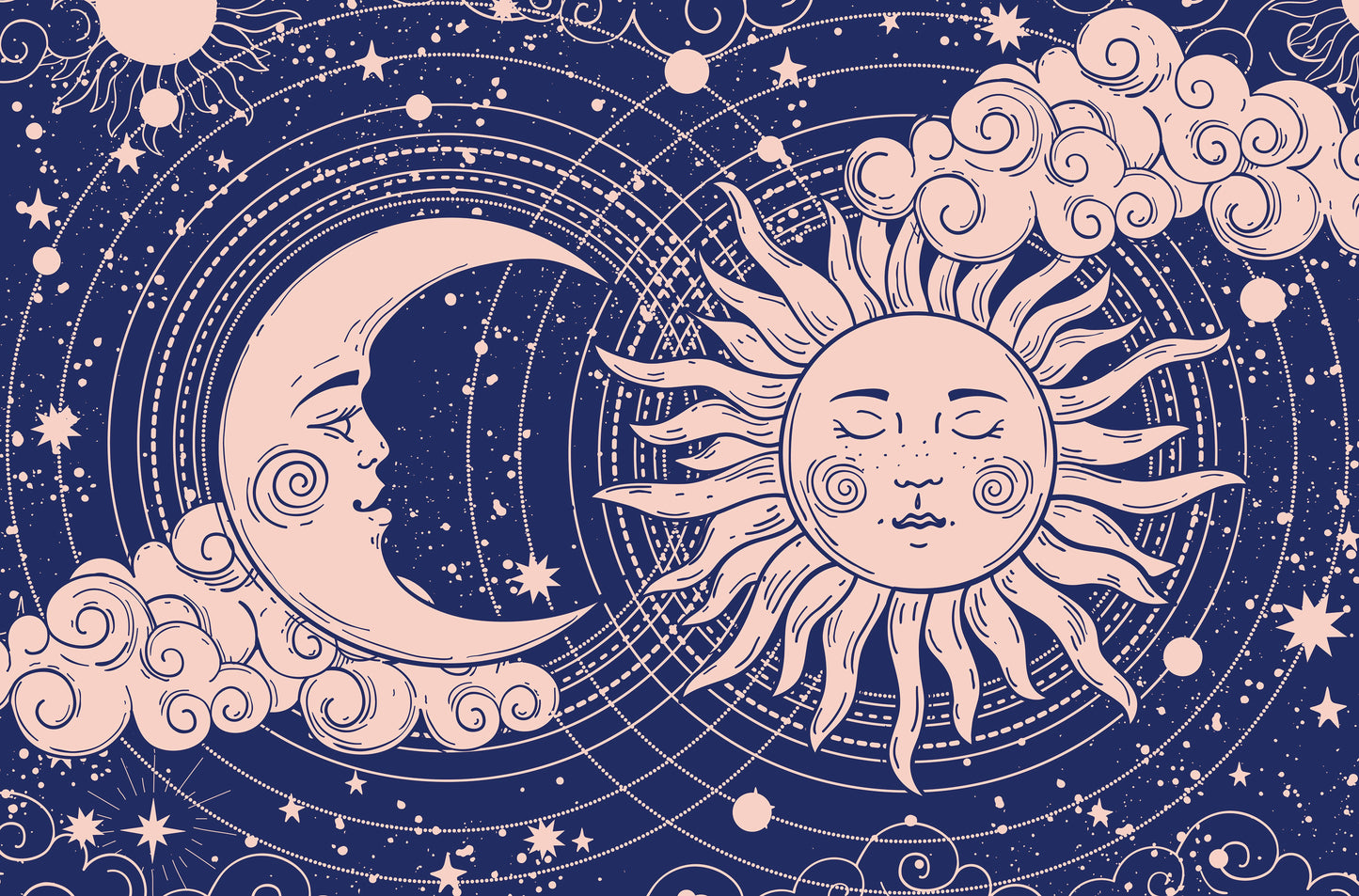"Sun, Moon, and Stars" | JadedGemShop Diamond Painting Kit