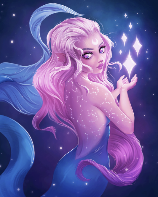"Galaxy Mermaid" Artist: Tomorrows.Problem | JadedGemShop Diamond Painting Kit