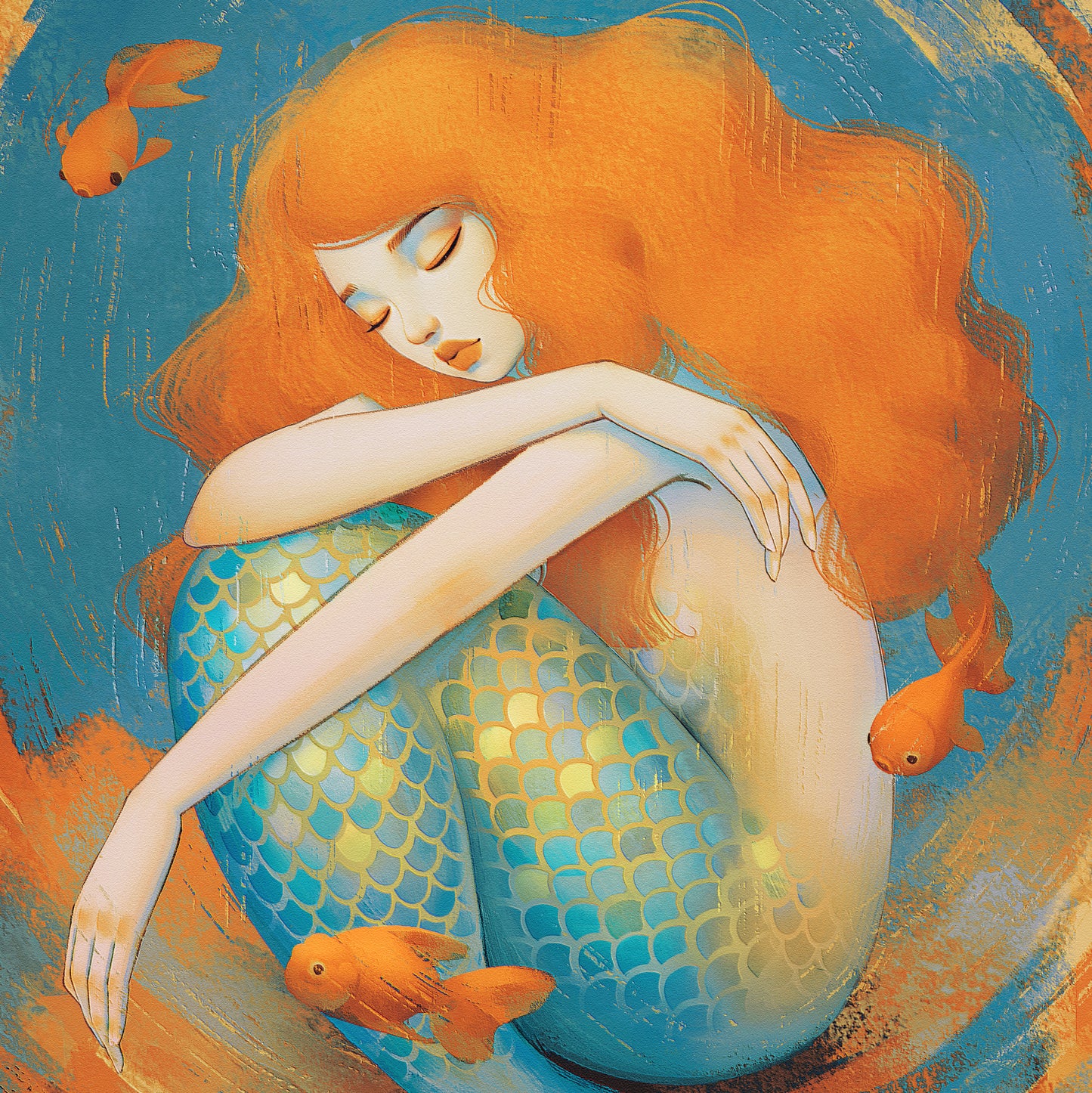 "Mermaid And Her Goldies" Artist: Anky Moore | JadedGemShop Diamond Painting Kit