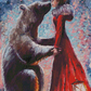 "Beauty and Her Bear" Artist: Lana Sham | JadedGemShop Diamond Painting Kit