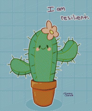 "I am Resilient" Artist:Mari Amador @GummyCharm | JadedGemShop Diamond Painting Kit