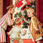 "Kissing Santa" Artist: J.C. Leyendecker | JadedGemShop Diamond Painting Kit